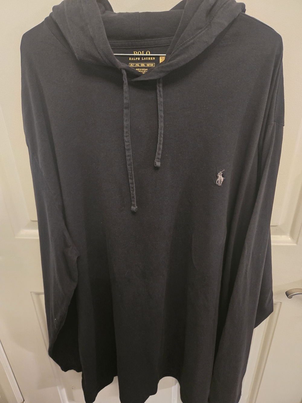 Polo by Ralph Lauren Black Hooded Long-Sleeve Shirt
